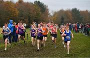 24 November 2019; Runners competing in the U16 Boys event during the Irish Life Health National Senior, Junior & Juvenile Even Age Cross Country Championships at the National Sports Campus Abbotstown in Dublin. Photo by Sam Barnes/Sportsfile