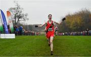 24 November 2019; Dara Donoghue of Lucan Harriers, Co. Dublin, on his way to winning the U16 Boys event during the Irish Life Health National Senior, Junior & Juvenile Even Age Cross Country Championships at the National Sports Campus Abbotstown in Dublin. Photo by Sam Barnes/Sportsfile