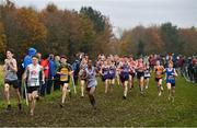 24 November 2019; Runners competing in the U16 Boys event during the Irish Life Health National Senior, Junior & Juvenile Even Age Cross Country Championships at the National Sports Campus Abbotstown in Dublin. Photo by Sam Barnes/Sportsfile