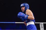 22 November 2019; Ciara Ginty of Geesala, Co Mayo, during the 64kg bout against Evelyn Igharo of Clann Naofa, Co Louth, at the IABA Irish National Elite Boxing Championships Finals at the National Stadium in Dublin. Photo by Piaras Ó Mídheach/Sportsfile