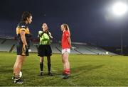 23 November 2019; Referee Maggie Farrelly speaking with team captains Brid O’Sullivan of Mourneabbey and Louise Ward of Kilkerrin-Clonberne during the All-Ireland Ladies Senior Club Championship Final match between Kilkerrin-Clonberne and Mourneabbey at LIT Gaelic Grounds in Limerick. Photo by Eóin Noonan/Sportsfile