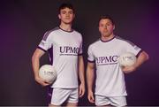 25 November 2019; Kildare footballer Kevin Feely, left, and Cork footballer Brian Hurley, at the announcement of UPMC as Official Healthcare Partner to the GAA/GPA at Croke Park in Dublin. UPMC, which offers trusted, high-quality health services at UPMC Whitfield Hospital in Waterford United and other facilities in Ireland, will work with the GAA/GPA to promote the health of Gaelic Players and the communities in which they play. Photo by Sam Barnes/Sportsfile