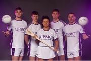 25 November 2019; In attendance the announcement of UPMC as Official Healthcare Partner to the GAA/GPA are, from left, Kildare footballer Kevin Feely, Tipperary Hurler Jake Morris, WIT Camogie Player Shauna Quirke, Waterford United hurler Austin Gleeson and Cork footballer Brian Hurley at Croke Park in Dublin. UPMC, which offers trusted, high-quality health services at UPMC Whitfield Hospital in Waterford and other facilities in Ireland, will work with the GAA/GPA to promote the health of Gaelic Players and the communities in which they play. Photo by Sam Barnes/Sportsfile