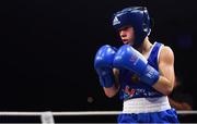 22 November 2019; Daina Moorehouse of Enniskerry, Co Wicklow, during the 48kg bout against Shannon Sweeney of St Annes, Co Mayo, during the IABA Irish National Elite Boxing Championships Finals at the National Stadium in Dublin. Photo by Piaras Ó Mídheach/Sportsfile