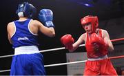 22 November 2019; Shannon Sweeney of St Annes, Co Mayo, right, in action against Daina Moorehouse of Enniskerry, Co Wicklow, in their 48kg bout during the IABA Irish National Elite Boxing Championships Finals at the National Stadium in Dublin. Photo by Piaras Ó Mídheach/Sportsfile