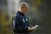 25 November 2019; Senior coach Stuart Lancaster during Leinster Rugby squad training at UCD in Dublin. Photo by Ramsey Cardy/Sportsfile