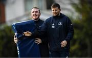 25 November 2019; Peter Dooley, left, and Ross Byrne during Leinster Rugby squad training at UCD in Dublin. Photo by Ramsey Cardy/Sportsfile