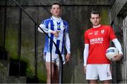 26 November 2019; Ballyboden St. Endas footballer Ryan Basquel, left, is pictured with Éire Óg and Carlow footballer Sean Gannon ahead of the AIB Leinster Senior Football Club Championship Final where they face Ballyboden St. Endas of Dublin on Sunday December 8th. AIB is in its 29th year sponsoring the GAA Club Championship and is delighted to continue to support the Junior, Intermediate and Senior Championships across football, hurling and camogie. For exclusive content and behind the scenes action throughout the AIB GAA & Camogie Club Championships follow AIB GAA on Facebook, Twitter, Instagram and Snapchat. Photo by Sam Barnes/Sportsfile