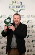 26 November 2019; Anthony Cooper of Wexford FC with his Volunteer of the Year award at the SSE Airtricity League Club Awards at Knightsbrook Hotel in Trim, Co Meath. Photo by Stephen McCarthy/Sportsfile