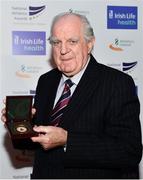 28 November 2019; Michael Hunt is pictured with his award during the Irish Life Health National Athletics Awards 2019 at Crowne Plaza Hotel, Blanchardstown, Dublin. Photo by Sam Barnes/Sportsfile