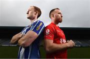 28 November 2019; Darren O’Reilly of Ballyboden St Enda's and Jordan Lowry of Éire Óg during the launch of the AIB Leinster GAA Club Finals at MW Hire O'Moore Park in Portlaoise, Co Laois. Photo by Stephen McCarthy/Sportsfile