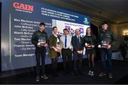 28 November 2019; John McEntee, Joanne Hurley, Gain Equine Nutrition, Gary Marshall, Team Manager, Ronan Murphy, CEO of Horse Sport Ireland, Niamh McEvoy, and Francis Derwin at the HSI Rebrand Launch and Medal Reception 2019 at Killashee House Hotel in Naas, Co Kildare. Photo by Matt Browne/Sportsfile