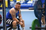 3 December 2019; Andrew Porter during a Leinster Rugby gym session at Leinster Rugby Headquarters in UCD, Dublin. Photo by Ramsey Cardy/Sportsfile