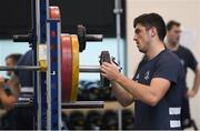 3 December 2019; Jimmy O'Brien during a Leinster Rugby gym session at Leinster Rugby Headquarters in UCD, Dublin. Photo by Ramsey Cardy/Sportsfile