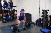 3 December 2019; Dan Leavy during a Leinster Rugby gym session at Leinster Rugby Headquarters in UCD, Dublin. Photo by Ramsey Cardy/Sportsfile