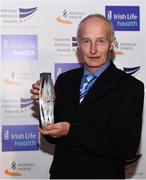 28 November 2019; Special Recognition award winner Jim Aughney is pictured with his award during the Irish Life Health National Athletics Awards 2019 at Crowne Plaza Hotel, Blanchardstown, Dublin. Photo by Sam Barnes/Sportsfile