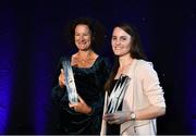 28 November 2019; Athlete of the Year Ciara Mageean, left, with Hall of Fame winner Sonia O'Sullivan following the Irish Life Health National Athletics Awards 2019 at Crowne Plaza Hotel, Blanchardstown, Dublin. Photo by Eóin Noonan/Sportsfile