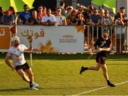 29 November 2019; Limerick's Graeme Mulcahy of 2018 PwC All-Star in action against Tipperary's Pádraic Maher of 2019 PwC All-Star during the PwC All Star Hurling Tour 2019 All Star game at Zayed Sport City in Abu Dhabi, United Arab Emirates. Photo by Ray McManus/Sportsfile