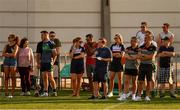 29 November 2019; RTÉ Presenter/ Reporter & Commentator Marty Morrisey, centre, during the PwC All Star Hurling Tour 2019 All Star game at Zayed Sport City in Abu Dhabi, United Arab Emirates. Photo by Ray McManus/Sportsfile