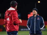 29 November 2019; Edinburgh rugby head coach Richard Cockerill with Munster forwards coach Graham Rowntree before the Guinness PRO14 Round 7 match between Munster and Edinburgh at Irish Independent Park in Cork. Photo by Matt Browne/Sportsfile
