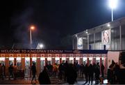 29 November 2019; Supporters arrive ahead of the Guinness PRO14 Round 7 match between Ulster and Scarlets at the Kingspan Stadium in Belfast. Photo by Ramsey Cardy/Sportsfile