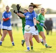 30 November 2019; Niamh O'Dea of Munster in action against Clodagh Dunne of Leinster during the Ladies Football Interprovincial Round 1 match between Leinster and Munster at Kinnegad in Co Westmeath. Photo by Matt Browne/Sportsfile