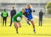 30 November 2019; Eimear Kiely of Munster in action against Laura Nerney of Leinster during the Ladies Football Interprovincial Round 1 match between Leinster and Munster at Kinnegad in Co Westmeath. Photo by Matt Browne/Sportsfile