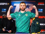 29 November 2019; Carl Frampton weighs in for his super-featherweight bout against Tyler McCreary at the Cosmopolitan of Las Vegas in Las Vegas, Nevada, United States. Photo by Mikey Williams/Top Rank/Sportsfile