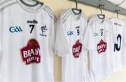 30 November 2019; A general view of the jersey of Drew Costello, 7, in the Kildare dressing room before the Kehoe Cup Round 1 match between Offaly and Kildare at St Brendan's Park in Birr, Co Offaly. Photo by Piaras Ó Mídheach/Sportsfile