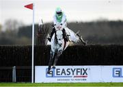 30 November 2019; Avenir D'Une Vie, with Jack Kennedy up, jumps the last on their way to winning the EasyFix Handicap Steeplechase on Day One of the Fairyhouse Winter Festival at Fairyhouse Racecourse in Ratoath, Meath. Photo by Harry Murphy/Sportsfile