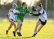 30 November 2019; Lauren Magee of Leinster in action against Sinead Kenny of Connacht during the Ladies Football Interprovincial Round 2 match between Connacht and Leinster at Kinnegad in Co Westmeath. Photo by Matt Browne/Sportsfile