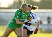 30 November 2019; Vikki Wall of Leinster in action against Lauren Boles of Connacht during the Ladies Football Interprovincial Round 2 match between Connacht and Leinster at Kinnegad in Co Westmeath. Photo by Matt Browne/Sportsfile