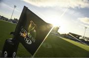 30 November 2019; (EDITOR'S NOTE: This image was created using a starburst filter) A general view of a branded Guinness PRO14 touch line flag prior to the Guinness PRO14 Round 7 match between Connacht and Isuzu Southern Kings at The Sportsground in Galway. Photo by Eóin Noonan/Sportsfile