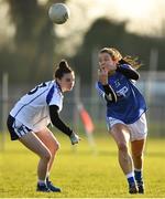 30 November 2019; Anna Galvin of Munster in action against Sinead Kenny of Connacht during the Ladies Football Interprovincial Round 3 match between Munster and Connacht at Kinnegad in Co. Westmeath. Photo by Matt Browne/Sportsfile