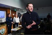 30 November 2019; Karl Lines, People Development Specialist and Leadership Expert, during the Women in Football - Emerging Leaders Programme at the FAI Headquarters in Abbotstown, Dublin. Photo by Stephen McCarthy/Sportsfile