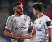 29 November 2019; Adam McBurney, left, and Angus Kernohan of Ulster following the Guinness PRO14 Round 7 match between Ulster and Scarlets at the Kingspan Stadium in Belfast. Photo by Ramsey Cardy/Sportsfile