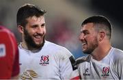 29 November 2019; Stuart McCloskey, left, and Sean Reidy of Ulster following the Guinness PRO14 Round 7 match between Ulster and Scarlets at the Kingspan Stadium in Belfast. Photo by Ramsey Cardy/Sportsfile