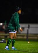30 November 2019; Bundee Aki of Connacht warming up prior to the Guinness PRO14 Round 7 match between Connacht and Isuzu Southern Kings at The Sportsground in Galway. Photo by Eóin Noonan/Sportsfile