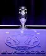 30 November 2019; The Henri Delaunay Trophy prior to the UEFA EURO 2020 Final Draw Ceremony in Bucharest, Romania. Photo by UEFA via Sportsfile