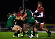 30 November 2019; Elrigh Louw of Southern Kings is tackled by Caolin Blade, left, and Denis Buckley of Connacht during the Guinness PRO14 Round 7 match between Connacht and Isuzu Southern Kings at The Sportsground in Galway. Photo by Eóin Noonan/Sportsfile