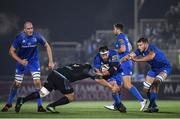 30 November 2019; Michael Bent of Leinster is tackled by Adam Nicol of Glasgow Warriors during the Guinness PRO14 Round 7 match between Glasgow Warriors and Leinster at Scotstoun Stadium in Glasgow, Scotland. Photo by Ramsey Cardy/Sportsfile