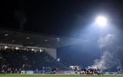 30 November 2019; Steam rises from a scrum during the Guinness PRO14 Round 7 match between Glasgow Warriors and Leinster at Scotstoun Stadium in Glasgow, Scotland. Photo by Ramsey Cardy/Sportsfile