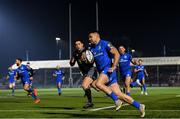 30 November 2019; Cian Kelleher of Leinster on his way to scoring his side's first try during the Guinness PRO14 Round 7 match between Glasgow Warriors and Leinster at Scotstoun Stadium in Glasgow, Scotland. Photo by Ramsey Cardy/Sportsfile