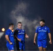 30 November 2019; The Leinster front row, from left, Bryan Byrne, Ed Byrne and Jack Aungier during the Guinness PRO14 Round 7 match between Glasgow Warriors and Leinster at Scotstoun Stadium in Glasgow, Scotland. Photo by Ramsey Cardy/Sportsfile