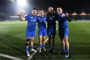 30 November 2019; Leinster players, from left, Hugo Keenan, Jimmy O'Brien, Will Connors and Conor O'Brien following the Guinness PRO14 Round 7 match between Glasgow Warriors and Leinster at Scotstoun Stadium in Glasgow, Scotland. Photo by Ramsey Cardy/Sportsfile