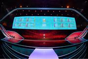 30 November 2019; The final draw during of the UEFA EURO 2020 Final Draw Ceremony in Bucharest, Romania. Photo by UEFA via Sportsfile