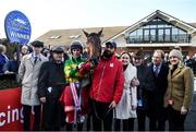 1 December 2019; Fakir D'oudairies with Jockey, Mark Walsh, owner JP McManus and trainer Joseph O'Brien with winning connections after winning the BARONERACING.COM Drinmore Novice Steeplechase on Day 2 of the Fairyhouse Winter Festival at Fairyhouse Racecourse in Meath. Photo by Harry Murphy/Sportsfile