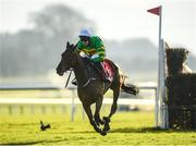 1 December 2019; Fakir D'oudairies, with Mark Walsh up, on their way to winning the BARONERACING.COM Drinmore Novice Steeplechase on Day 2 of the Fairyhouse Winter Festival at Fairyhouse Racecourse in Meath. Photo by Harry Murphy/Sportsfile