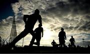 1 December 2019; Clonmel Commercials players make their way out to the pitch prior to the AIB Munster GAA Football Senior Club Championship Final match between Nemo Rangers and Clonmel Commercials at Fraher Field in Dungarvan, Waterford. Photo by Eóin Noonan/Sportsfile