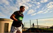 1 December 2019; Paul Kerrigan of Nemo Rangers makes his way out to the pitch to make his 100th club championship appearance during the AIB Munster GAA Football Senior Club Championship Final match between Nemo Rangers and Clonmel Commercials at Fraher Field in Dungarvan, Waterford. Photo by Eóin Noonan/Sportsfile